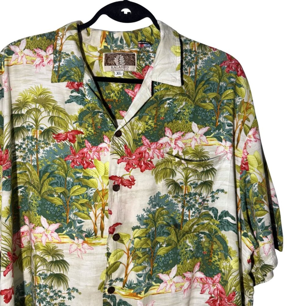 Kalaheo Vintage Men’s Hawaiian Shirt – Made in Hawaii, USA – Size XL